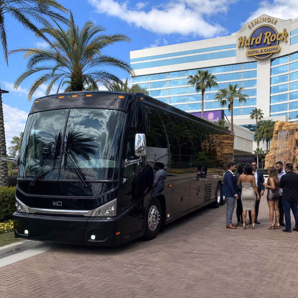 Party Bus to Seminole Hard Rock Hotel & Casino Hollywood
