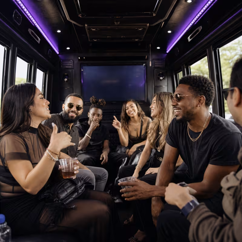 Passengers loading luggage while boarding an Pembroke Pines group shuttle