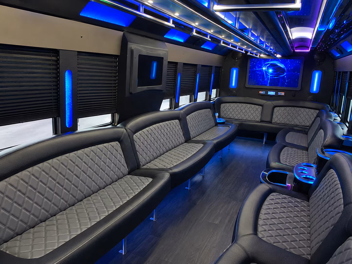 Pembroke Pines Birthday, Sweet 16, & Quinceañera Transportation party bus exterior