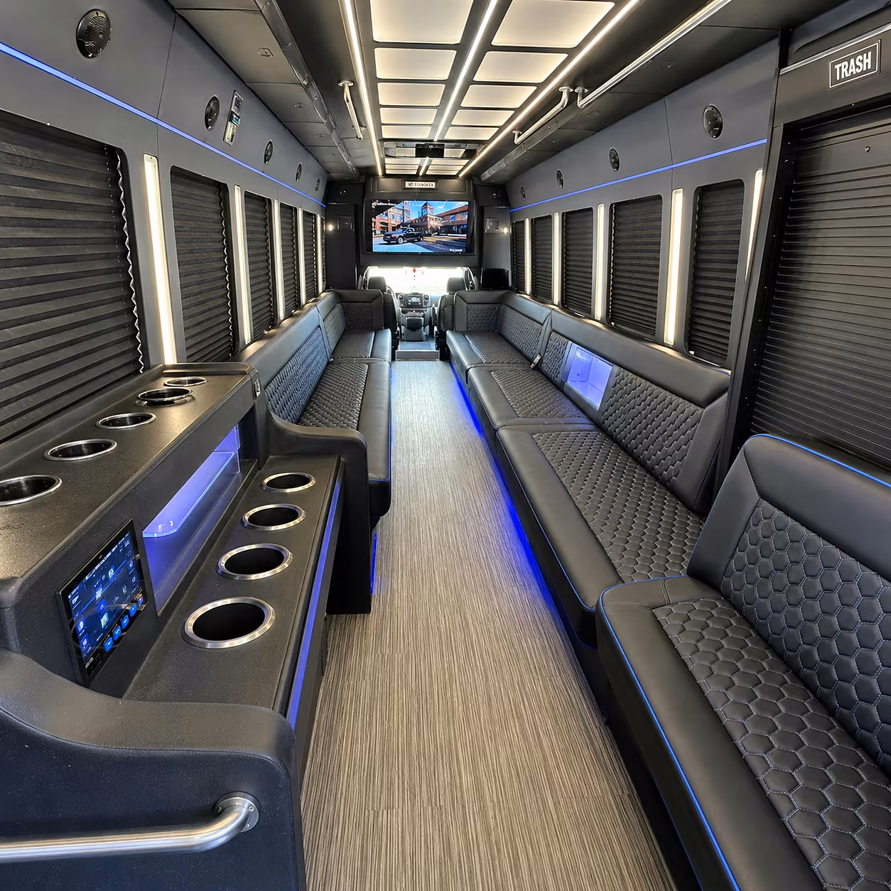 Pembroke Pines Sporting Event Transportation party bus interior