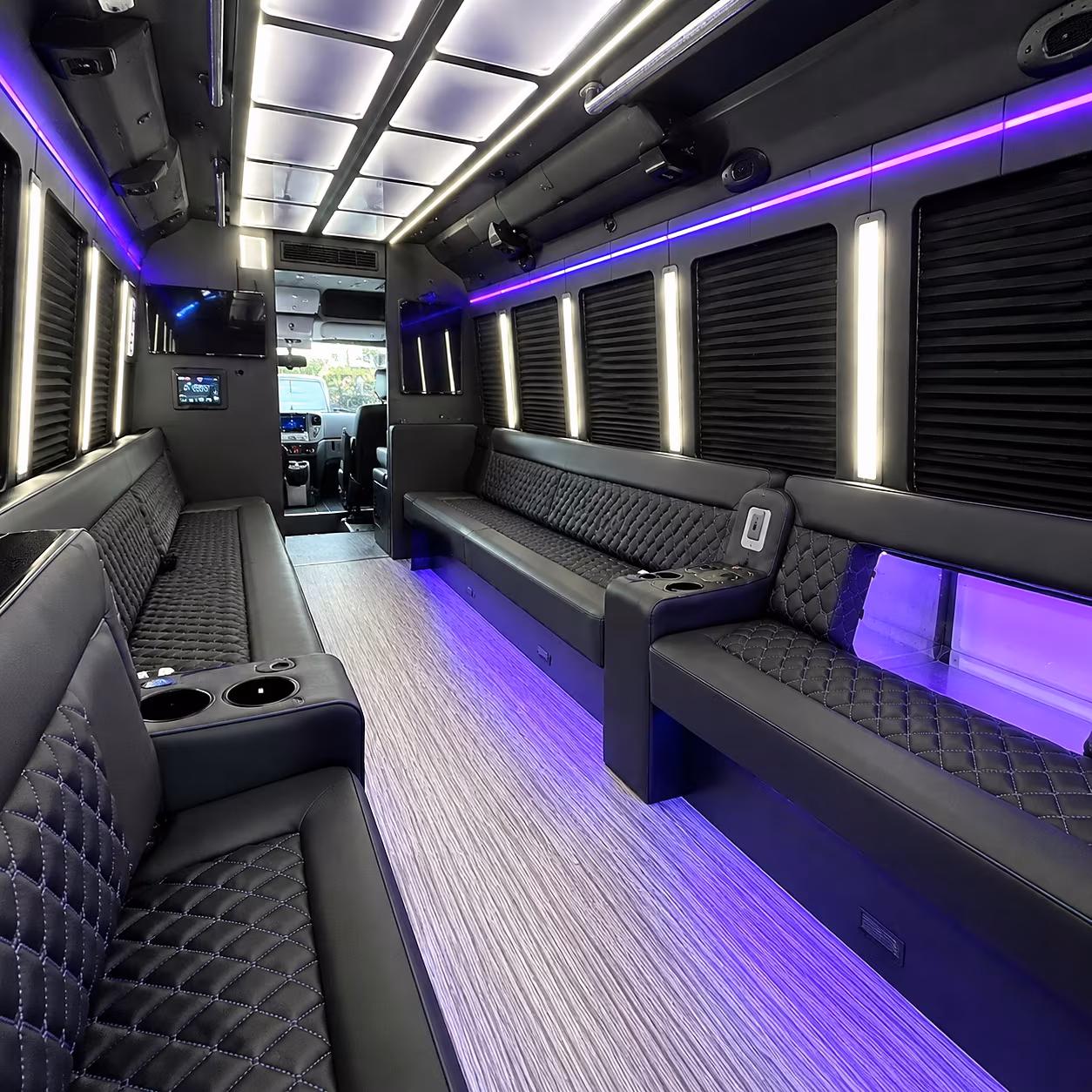 Pembroke Pines Wedding Transportation party bus interior