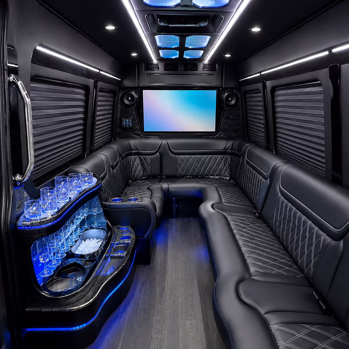 Pembroke Pines Winery Tour & Pub Crawl Transportation party bus interior