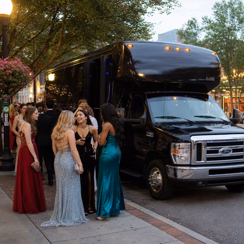 Passengers loading luggage while boarding an Pembroke Pines group shuttle