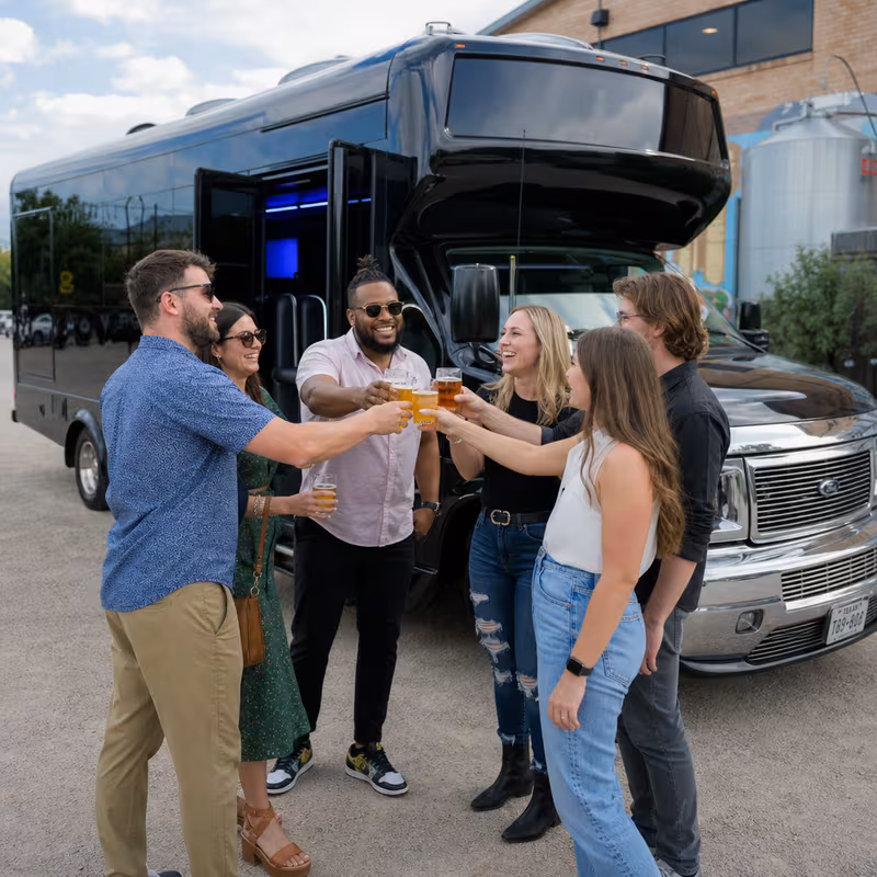 Passengers loading luggage while boarding an Pembroke Pines group shuttle